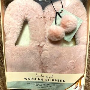 One Size Fits Most Fuzzy Lavender Infused Slippers - light pink